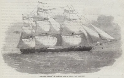 De Ocean Monarch, van Liverpool, gebouwd in Quebec